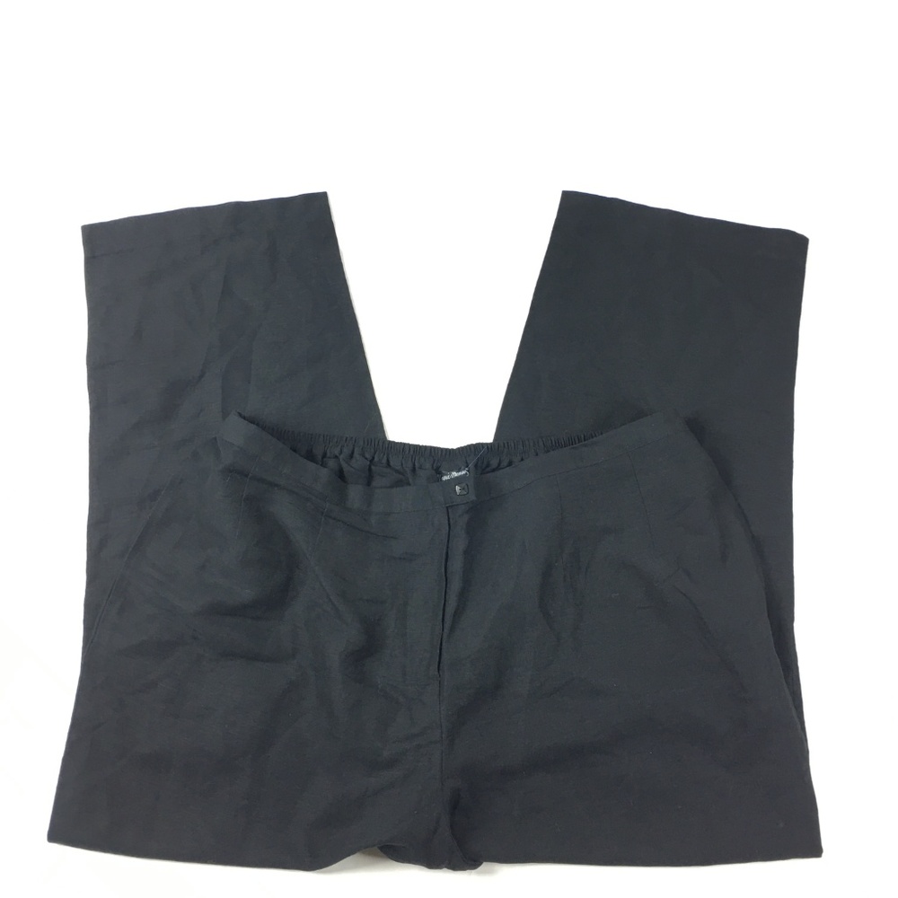 Maggie Barnes Womens Linen Blend Wide Leg Pants